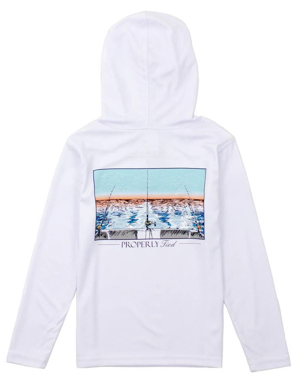 NEW PROPERLY TIED boys shade performance hoodie in castaway